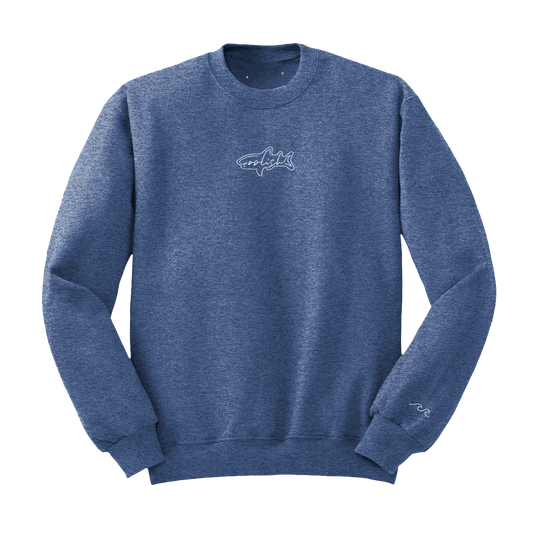 Foolish Gamers Signature Shark Embroidered Crewneck Sweatshirt